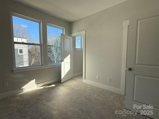 view of carpeted empty room