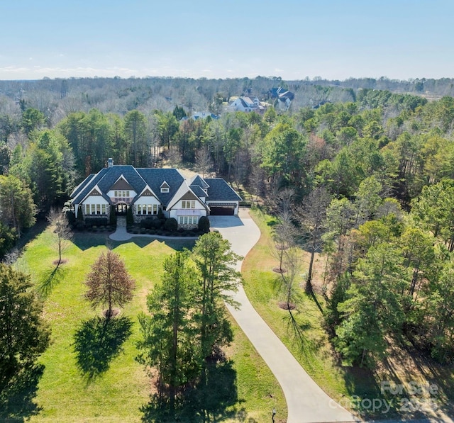 9809 Saddle Ave, Waxhaw, NC 28173 - drone / aerial view with a view of trees