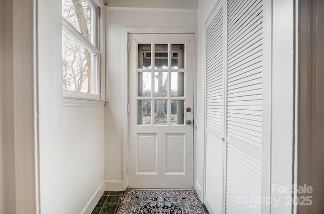 doorway with a wealth of natural light