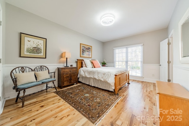 bedroom featuring light hardwood / wood-style flooring