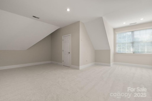 4150 Summit Ridge Ln, Denver, NC 28037 - bonus room with light carpet, lofted ceiling, recessed lighting, and baseboards
