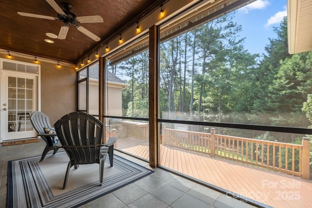 4150 Summit Ridge Ln, Denver, NC 28037 - sunroom / solarium featuring ceiling fan