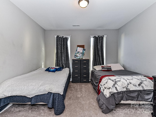 bedroom featuring carpet