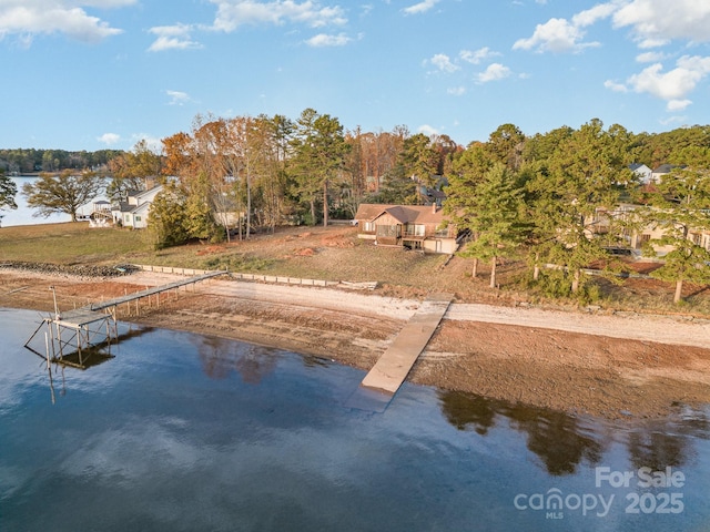 exterior space with a dock