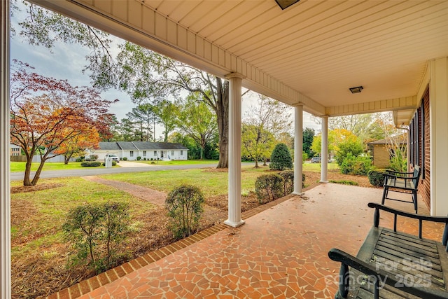 view of patio / terrace with covered porch