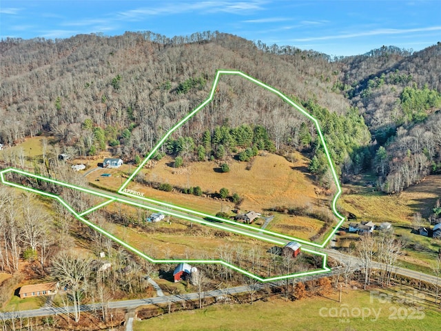 drone / aerial view featuring a rural view