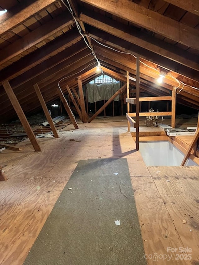 view of attic