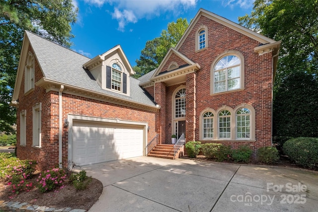 front of property featuring a garage