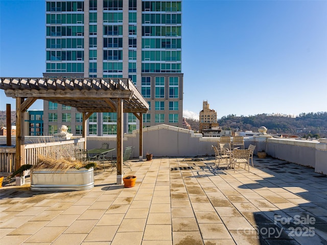 view of patio / terrace with a pergola