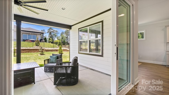 view of sunroom