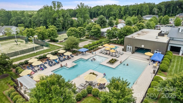 birds eye view of property