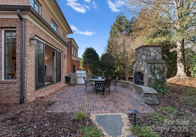 view of patio / terrace featuring a grill