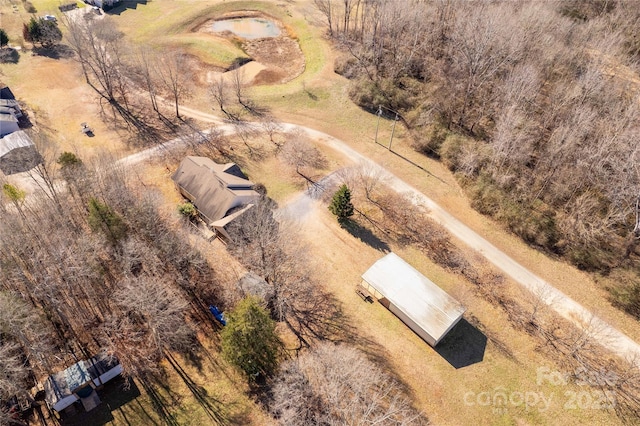 drone / aerial view featuring a rural view