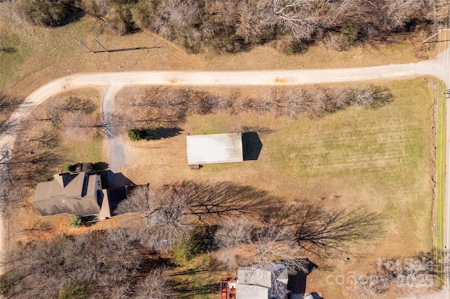 drone / aerial view featuring a rural view