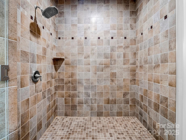 bathroom featuring a shower stall