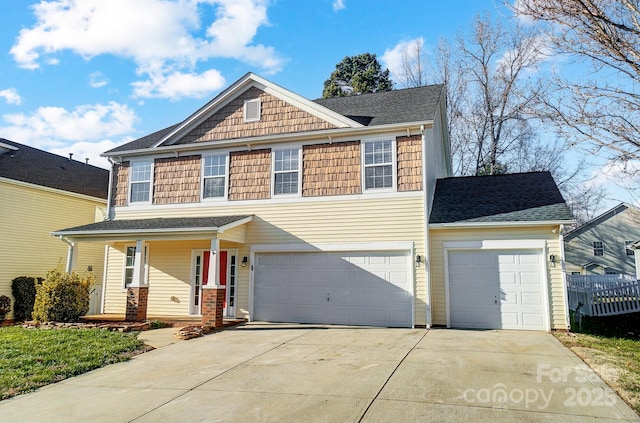 view of front of house featuring a garage