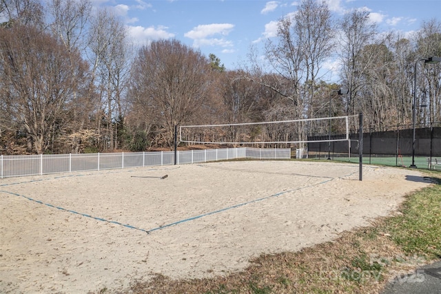 view of community featuring volleyball court