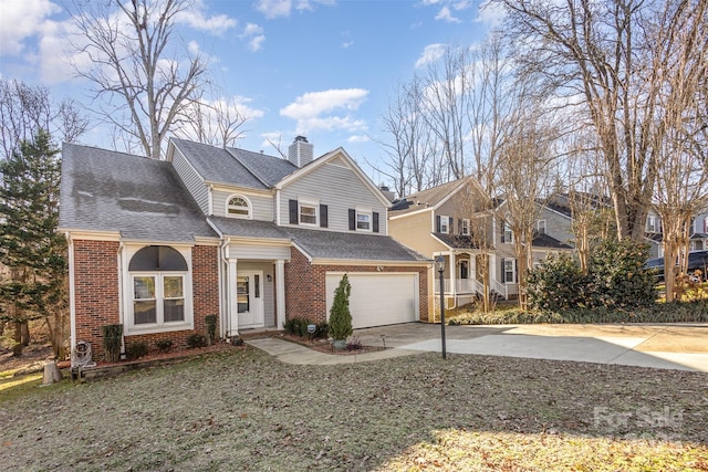 front of property featuring a garage