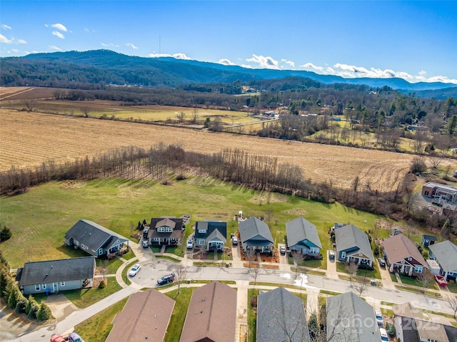 aerial view featuring a mountain view