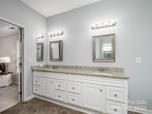 bathroom with vanity