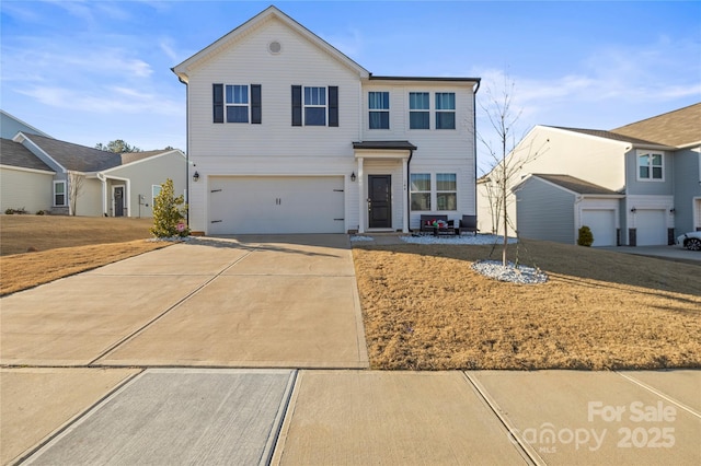 front facade featuring a garage