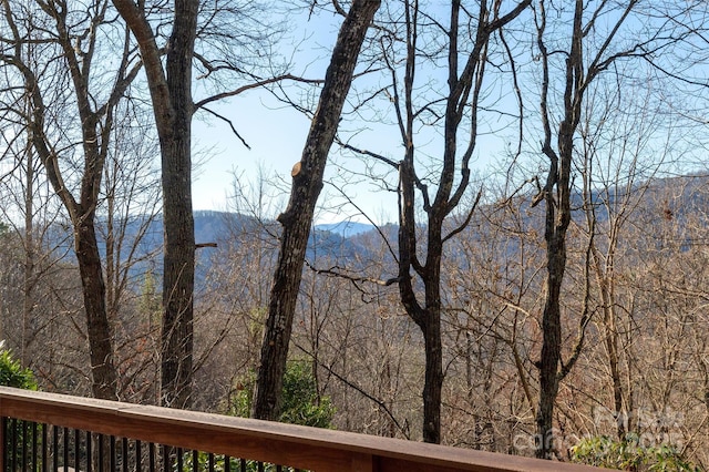 view of water feature featuring a mountain view