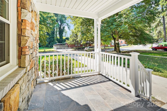 view of patio / terrace featuring covered porch