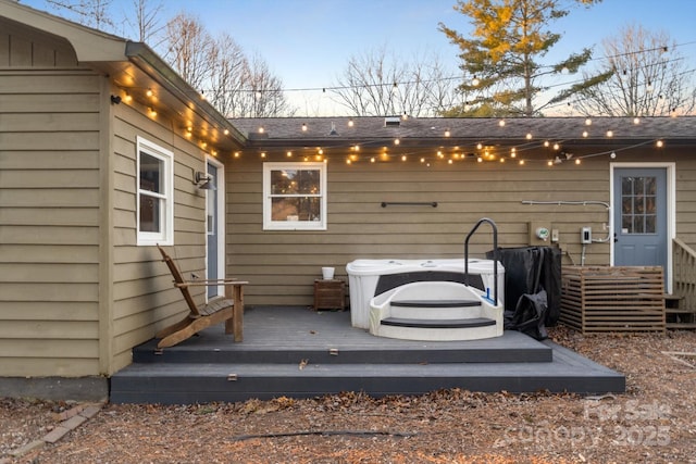 view of patio featuring a deck