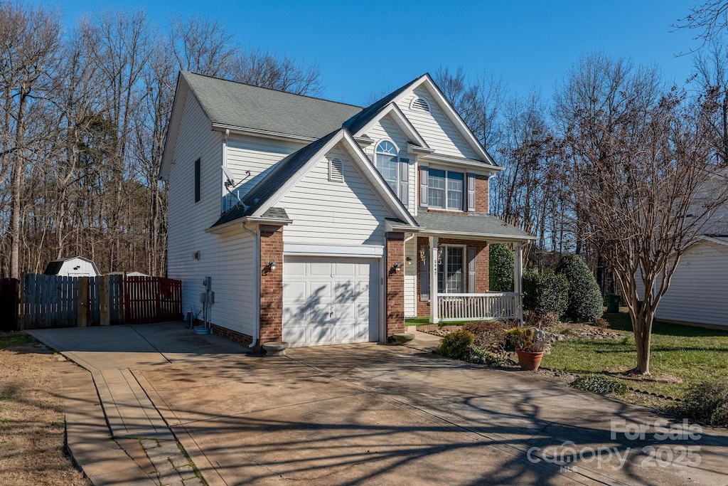 view of front of home with covered porch