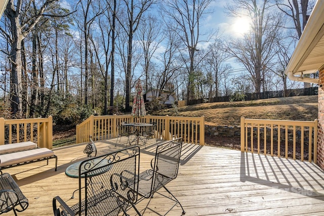 view of wooden deck