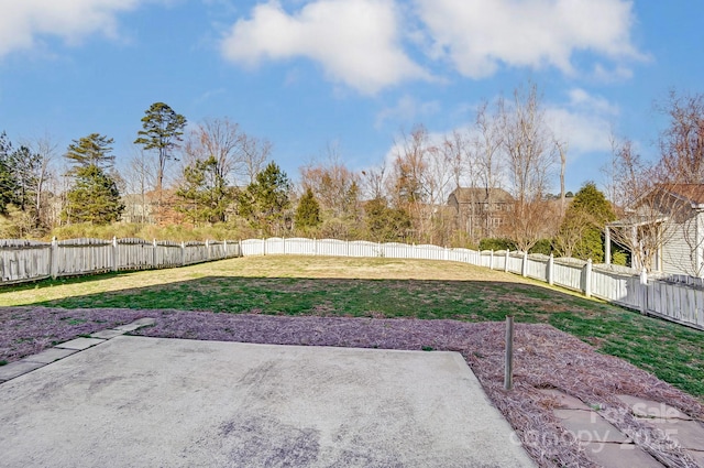 view of yard with a patio