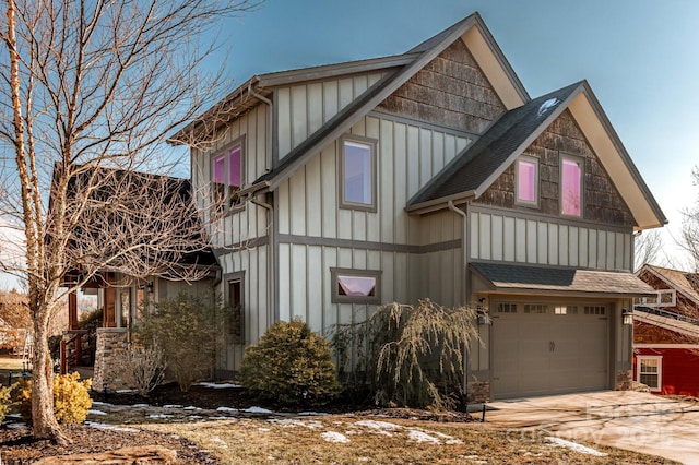 view of home's exterior with a garage