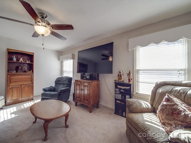 view of carpeted living room