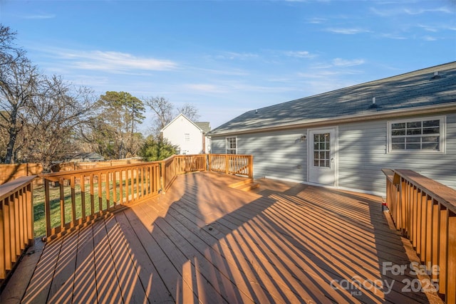 view of wooden deck