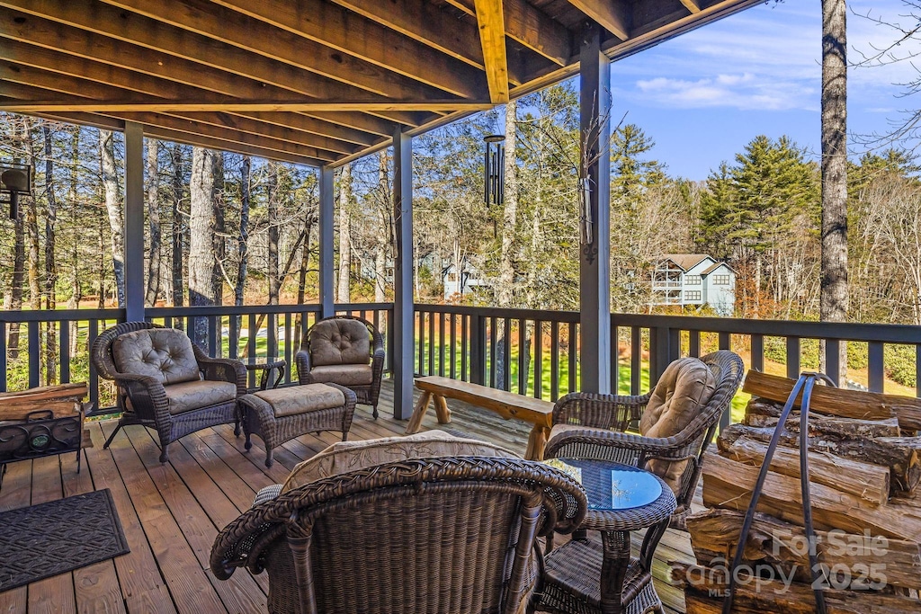 view of wooden deck