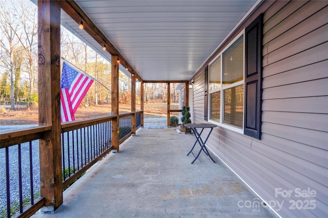 view of patio / terrace with a porch