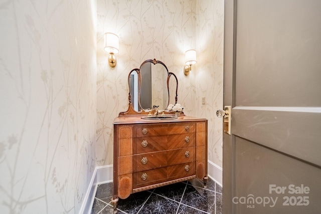 bathroom with vanity