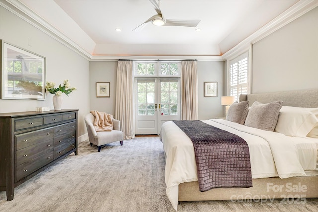 1333 Carlton Ave, Charlotte, NC 28203 - bedroom with a ceiling fan and a tray ceiling