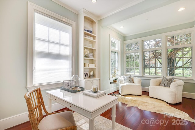 1333 Carlton Ave, Charlotte, NC 28203 - office space featuring a wealth of natural light, crown molding, wood finished floors, and baseboards