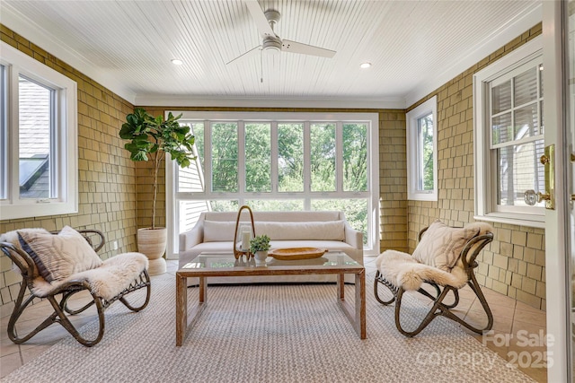 1333 Carlton Ave, Charlotte, NC 28203 - sunroom / solarium featuring plenty of natural light, recessed lighting, and crown molding