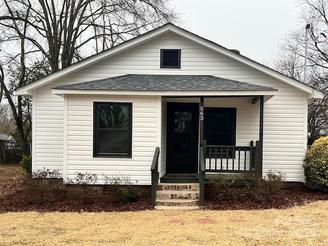 bungalow-style house featuring a porch