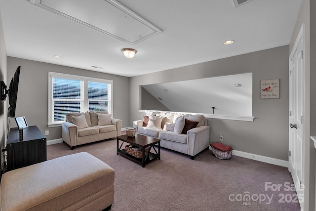 view of carpeted living room