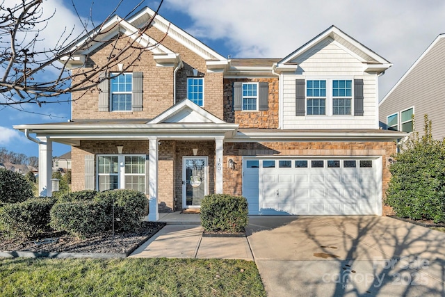 view of front of house featuring a garage