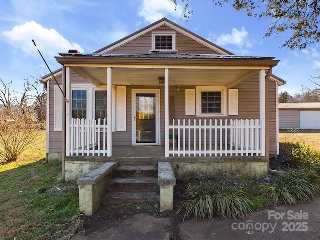 bungalow-style home featuring a porch