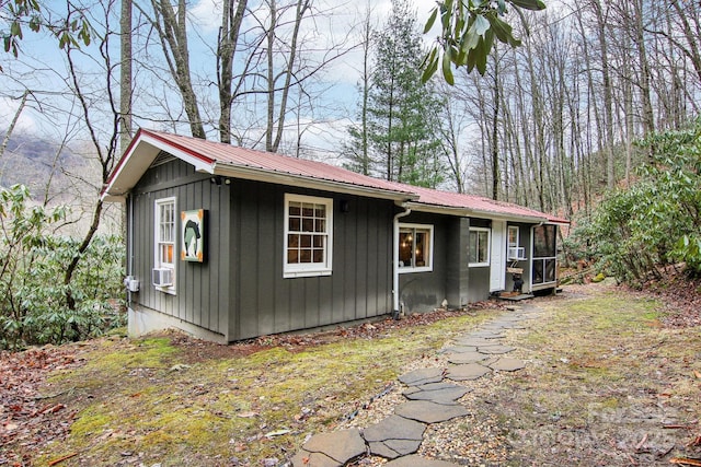 view of home's exterior featuring cooling unit