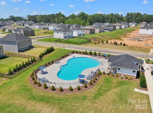 1515 Harper Landing Blvd, Stanley, NC 28164 - aerial view of residential area with a pool area