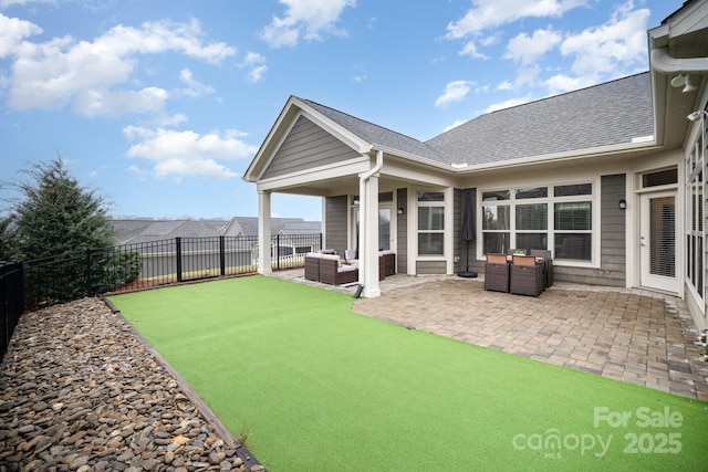 view of patio with outdoor lounge area