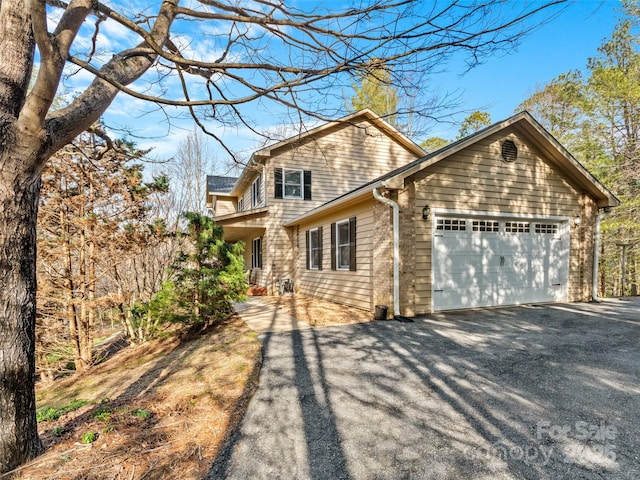 view of property with a garage