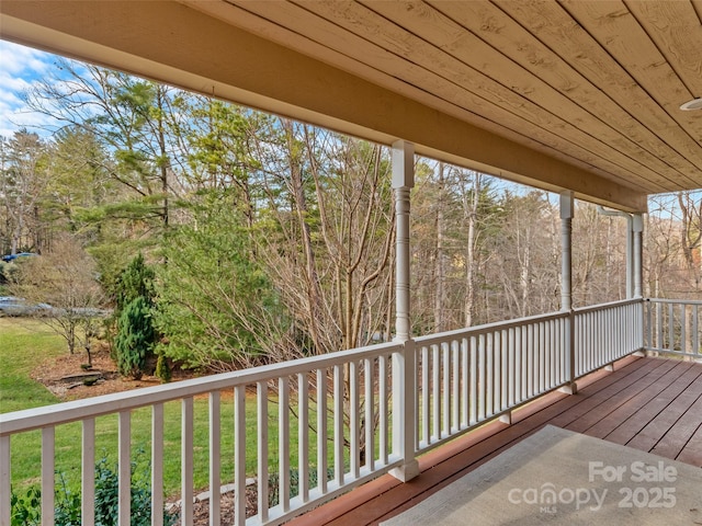 view of wooden terrace