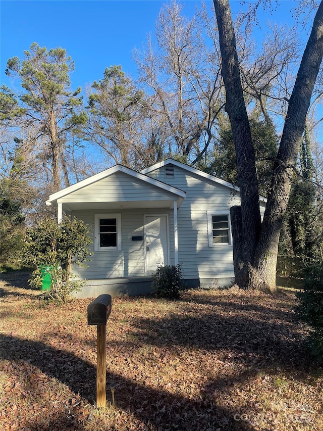 view of single story home